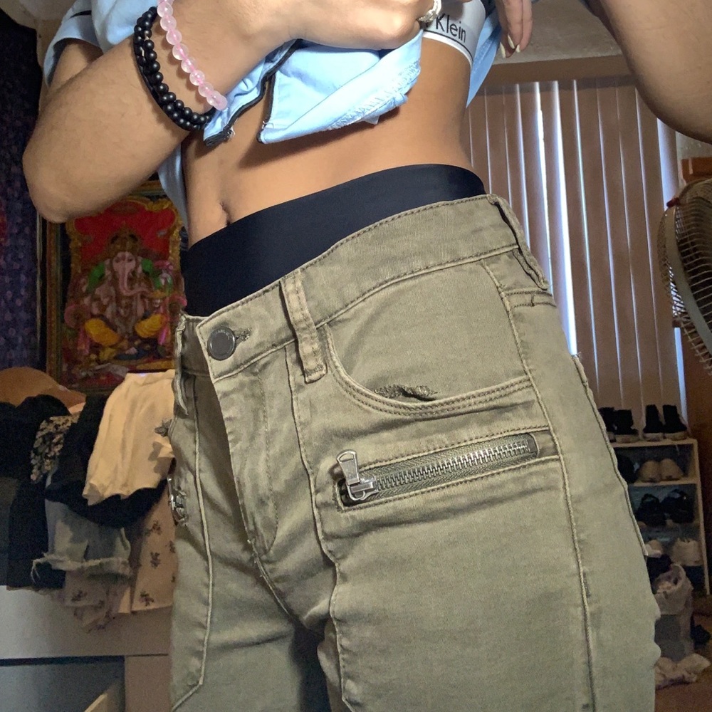 army green jeans